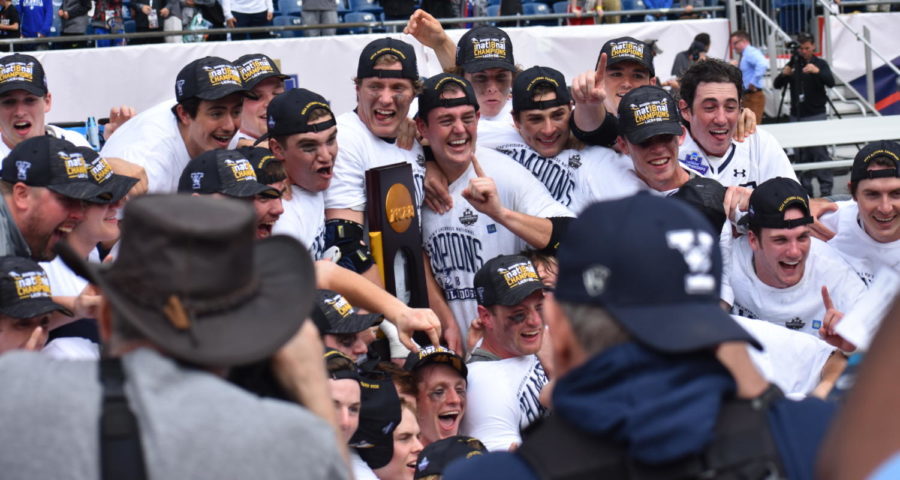 Third place winner --

Members of the Yale lacrosse team cant hide their feelings after beating Duke, 13-11, to win the NCAA Division 1 lacrosse title at Gillette Stadium on May 28, 2018.